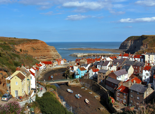 Обои картинки фото англия, стайтес, города, панорамы, мост, море, река, дома