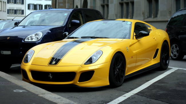 Обои картинки фото ferrari, 599, gtb, fiorano, автомобили, выставки, уличные, фото, стиль, изящество, мощь, автомобиль, скорость