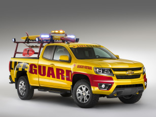 Картинка chevrolet colorado beach patrol show truck автомобили
