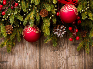 Картинка праздничные украшения мишура шаоики ветка ель новый год