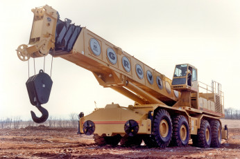 Картинка техника краны автокрак шасси крюк стрела