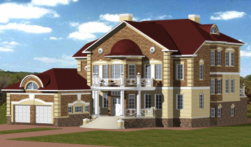 Картинка 3д графика architecture архитектура ландшафт вилла дом