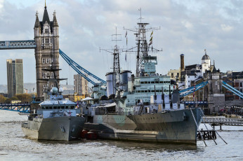 Картинка hms+seven+and+hms+belfast корабли крейсеры +линкоры +эсминцы боевой флот