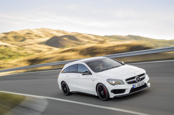 обоя автомобили, mercedes-benz, brake, shooting, cla, 45, amg, mercedes-, белый, 2015г, x117