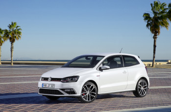 обоя автомобили, volkswagen, светлый, 2014г, typ, 6r, gti, 3-door, polo