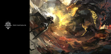 Картинка аниме pixiv+fantasia pixiv fantasia paradise pffk swd3e2 арт дракон девушка