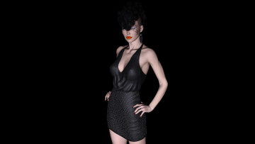 Картинка 3д+графика люди+ people девушка взгляд фон тату