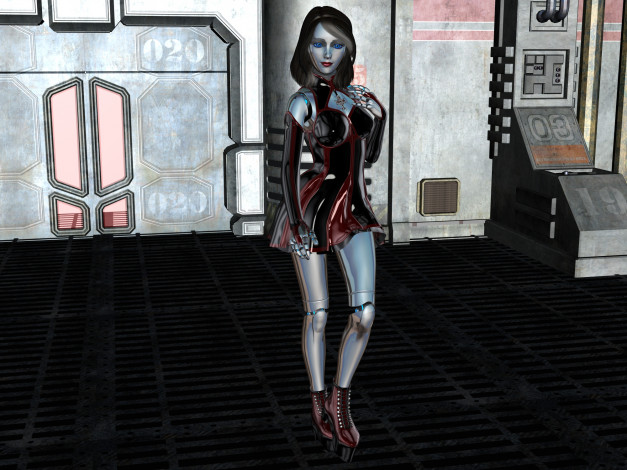 Обои картинки фото 3д графика, _science fiction, киборг