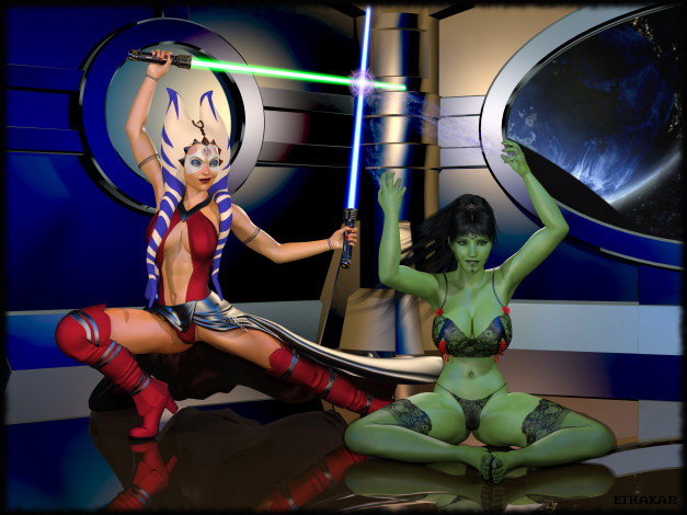 Обои картинки фото 3д графика, существа , creatures, оружия, фон, взгляд, халки