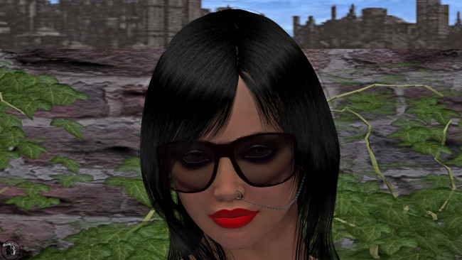 Обои картинки фото 3д графика, портрет , portraits, девушка, взгляд, фон