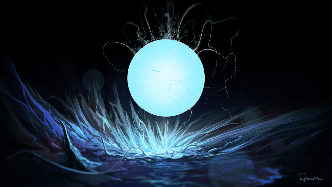 Обои картинки фото фэнтези, магия, арт, moon, луна, тьма, фантастика