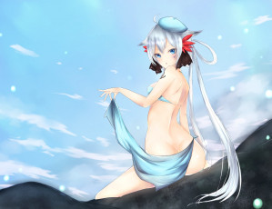 Картинка аниме unknown +другое небо девушка попа арт