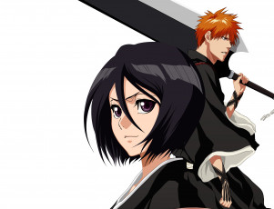 Картинка аниме bleach рукия блич ичиго арт