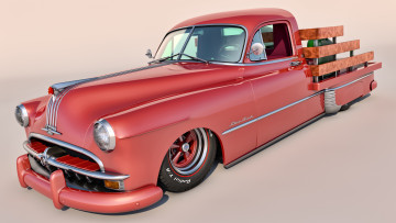 Картинка автомобили 3д streamliner pontiac 1949г автомобиль фон