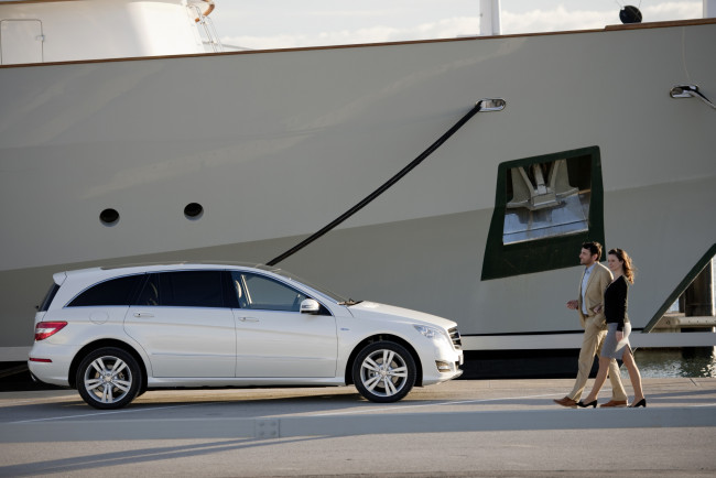 Обои картинки фото автомобили, mercedes-benz, светлый, w251, bluetec, r, 350