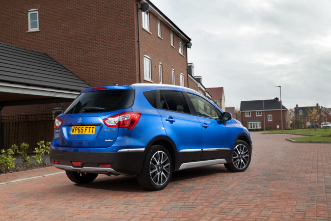 Обои картинки фото автомобили, suzuki, синий, s-cross, uk-spec