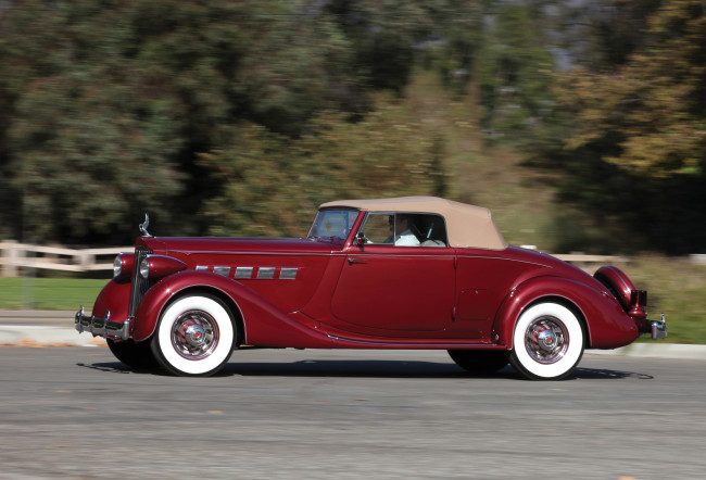 Обои картинки фото автомобили, классика, 1935г, 1204-859, roadster, coupe, eight, super, packard