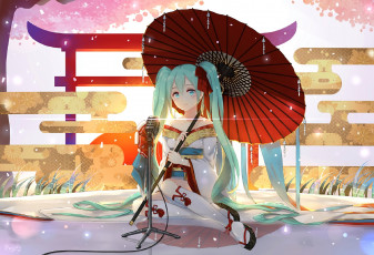 Картинка аниме vocaloid hatsune miku