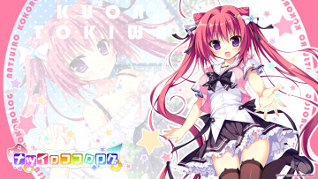 обоя аниме, natsuiro kiseki, фон, девушка, взгляд