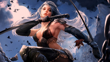 Картинка фэнтези девушки воин фентези меч девушка арт