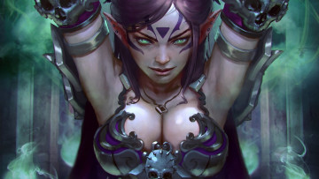 Картинка фэнтези эльфы арт воин доспехи фентези эльф девушка