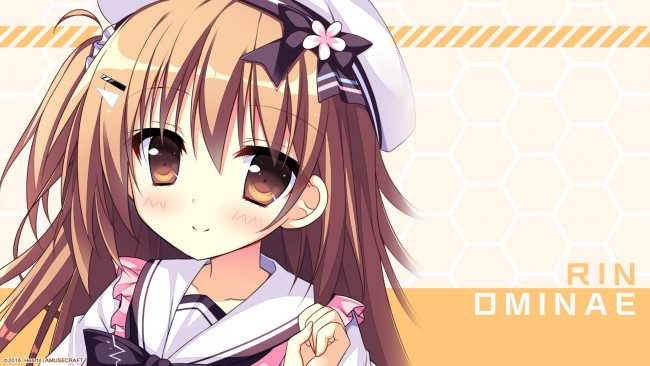 Обои картинки фото аниме, natsuiro kiseki, девушка, фон, взгляд