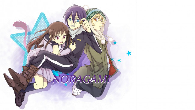 Обои картинки фото аниме, noragami, Ято, инори, юкине