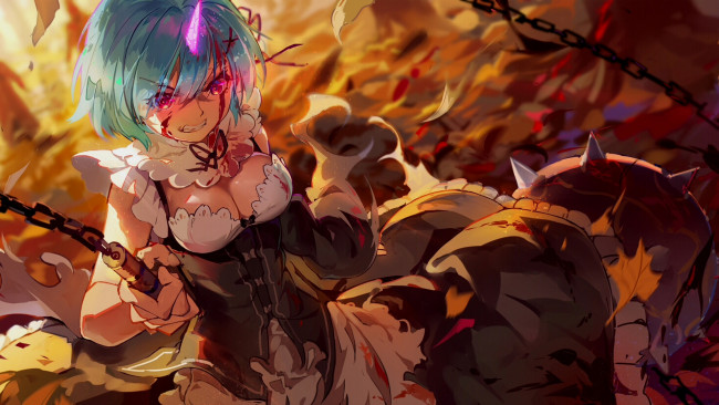 Обои картинки фото аниме, re,  zero kara hajimeru isekai seikatsu, rem