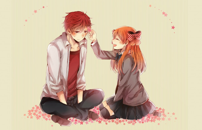 Обои картинки фото аниме, gekkan shoujo nozaki-kun, парень, девушка
