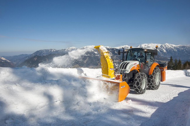 Обои картинки фото техника, снегоуборочная техника, steyr