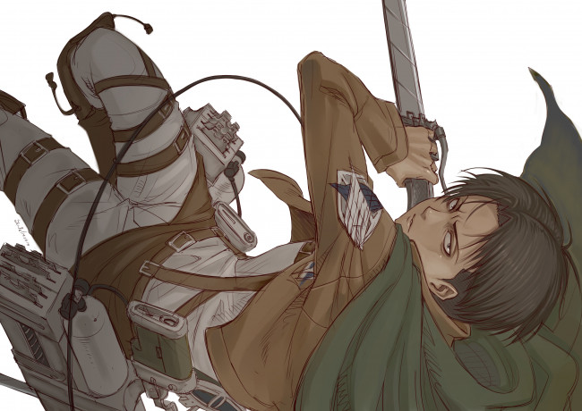Обои картинки фото аниме, shingeki no kyojin, levi