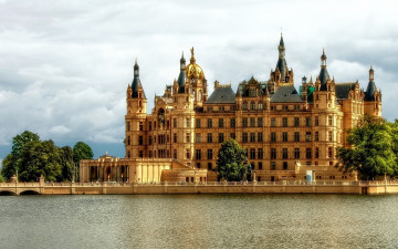 Картинка города замок+шверин+ германия schwerin castle