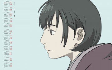 Картинка календари аниме девушка лицо профиль 2018