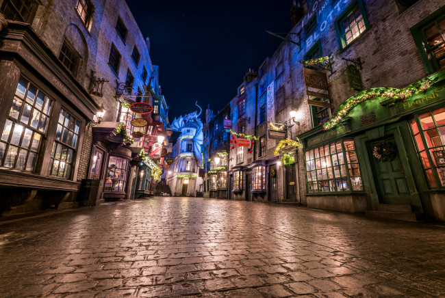 Обои картинки фото orlando,  fl, города, орландо , сша, панорама, огни, ночь