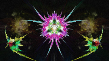 Картинка рисованное абстракция кляксы калейдоскоп