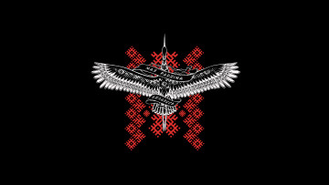 Картинка рисованное минимализм бусел беларусь орнамент аист