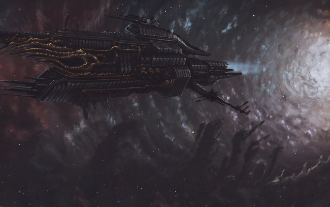 Обои картинки фото фэнтези, космические корабли,  звездолеты,  станции, космический, корабль, art, космос, звезды