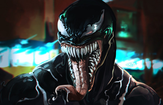 Обои картинки фото рисованное, комиксы, эдди, брок, tongue, Язык, рисунок, teeth, cinema, symbiote, eddie, brock, film, марвел, movie, симбиот, venom, веном, comics, eyes, marvel, фильм, art, sony, арт, кино, глаза, зубы