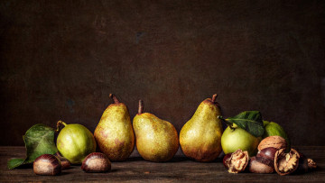 Картинка еда разное груши каштаны орехи