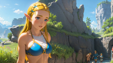 Картинка видео+игры the+legend+of+zelda нейросети графика нейроарт ai art нейронные сети рисунки нейро искусство