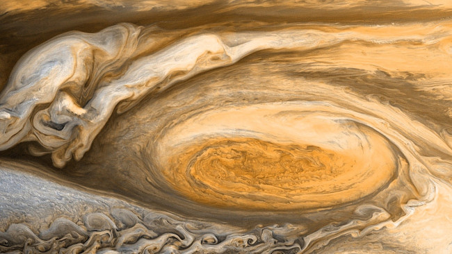 Обои картинки фото космос, юпитер, планета, поверхность