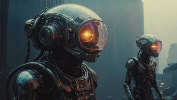 обоя фэнтези, роботы,  киборги,  механизмы, нейросети, графика, нейроарт, ai, art, нейронные, сети, рисунки, нейро, искусство, нейрографика, graphics, neuroart, neural, networks, drawings, neuro, neurography