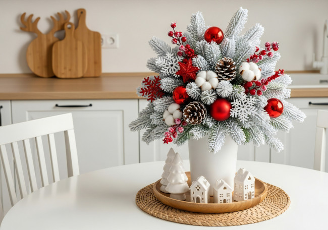 Обои картинки фото праздничные, сервировка, новогодняя