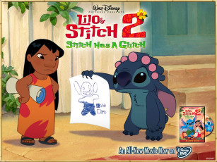 обоя мультфильмы, lilo, stitch