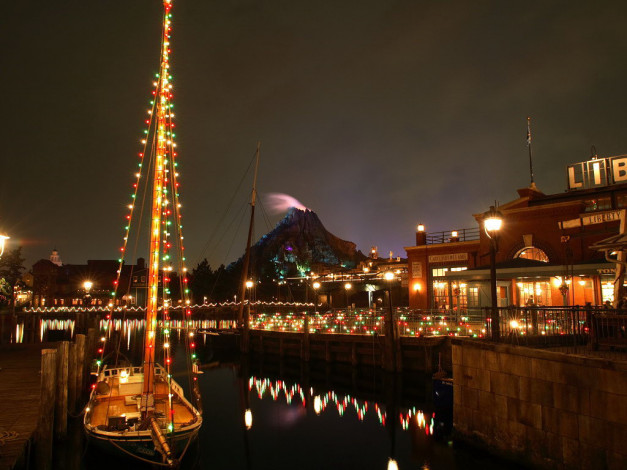 Обои картинки фото города, огни, ночного