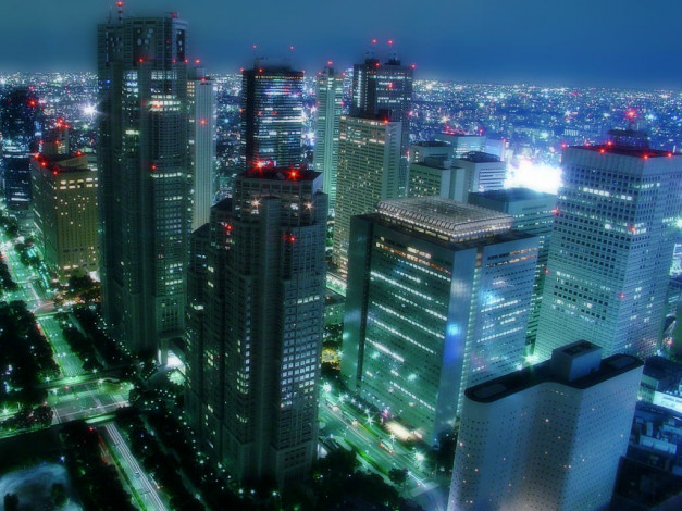 Обои картинки фото города, огни, ночного