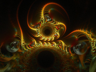 Картинка 3д графика fractal фракталы фрактал фон узор