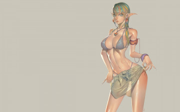 Картинка фэнтези эльфы эльфийка бикини