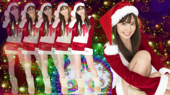 Обои картинки фото -Unsort Снегурочки, девушки, unsort, снегурочки, улыбка