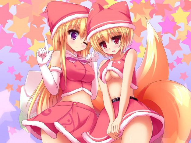 Обои картинки фото аниме, touhou, ran, yakumo, yukari